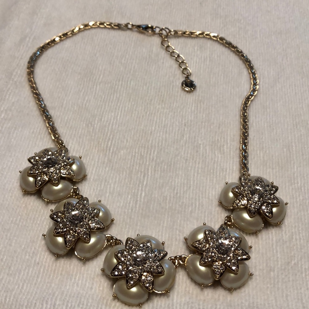 Charter club necklace in crystals  & faux pearls